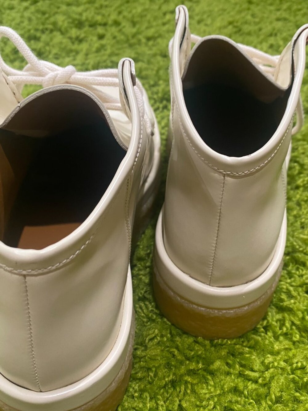 Chloe Jamie Eggshell Lace-Up Ankle Boots Size 40 - Picture 7 of 7